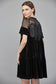 Velvet Lace Babydoll Dress Black