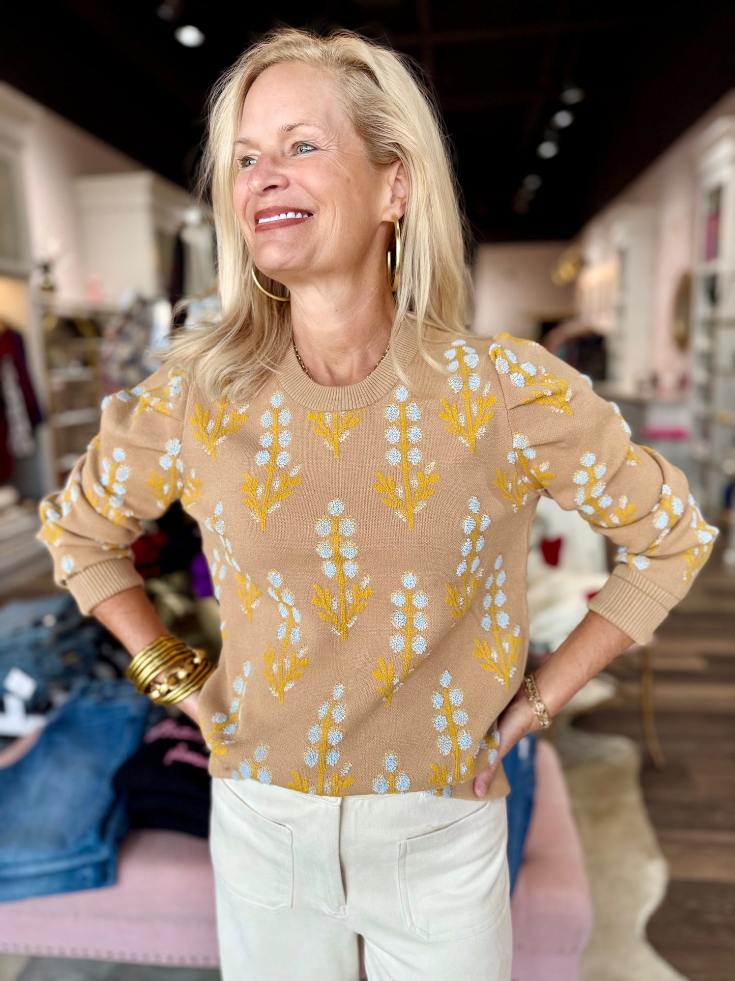 Emily McCarthy Julia Sweater Bluebonnet
