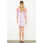 THML Puff Sleeve Embroidery Detail Dress Pink
