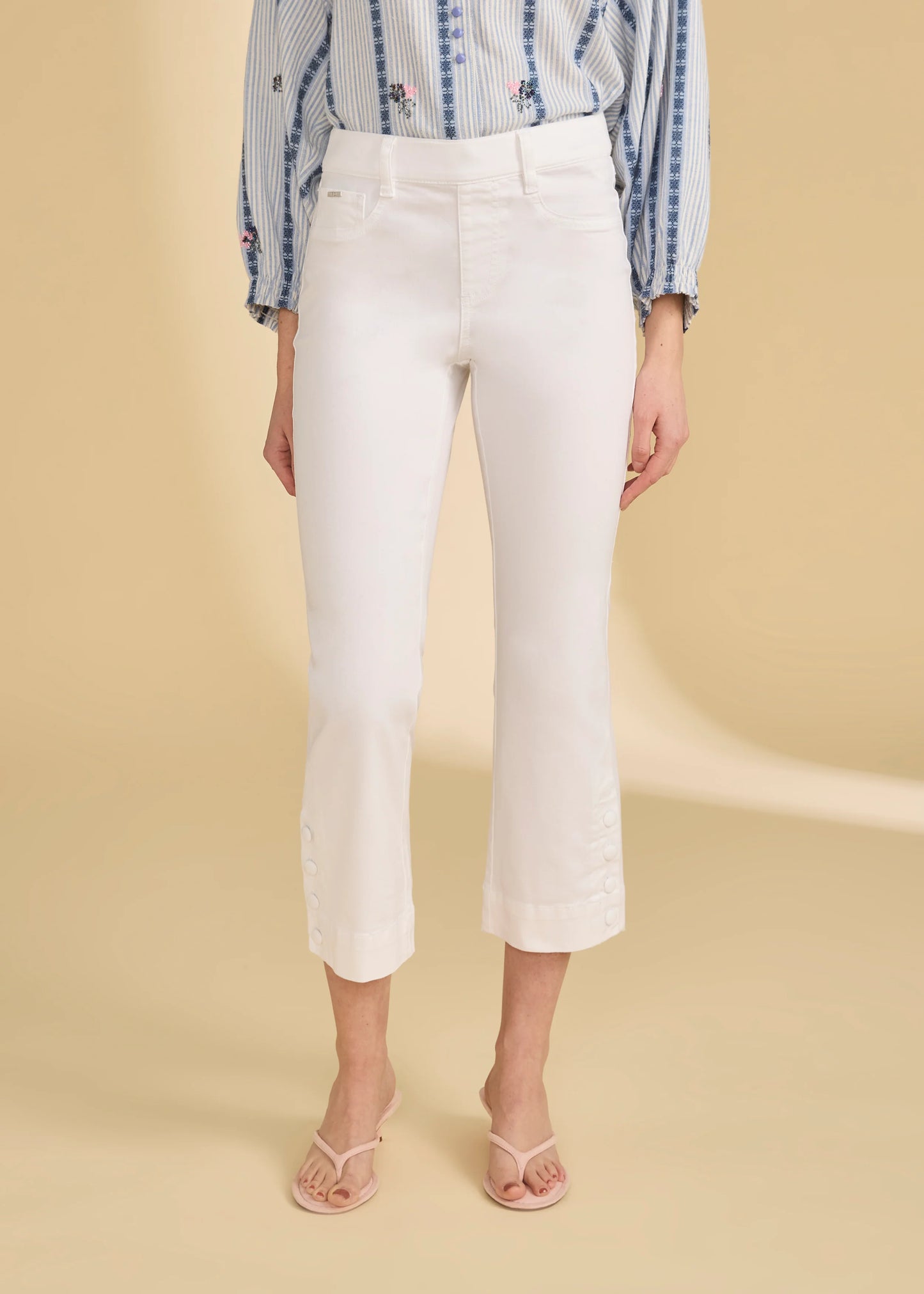 Pull-On Boot Crop Denim White