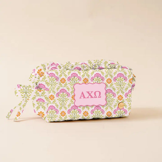 Sorority Quilted Cosmetic Pouch