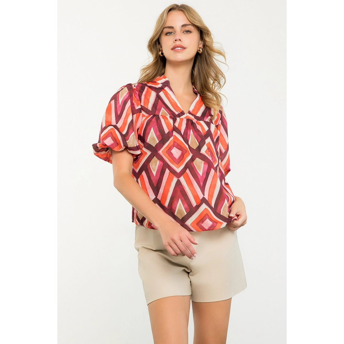 THML Abstract Print Top