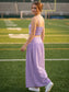 Polka Dot Scalloped Maxi Skirt Set