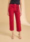 FDJ Suzanne Straight Crop Denim Lava Red