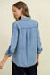 Chambray Button Down Shirt With Roll up Sleeve