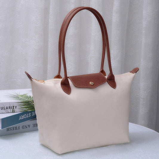 Dorian 16 inch Nylon Tote Bag: Ivory