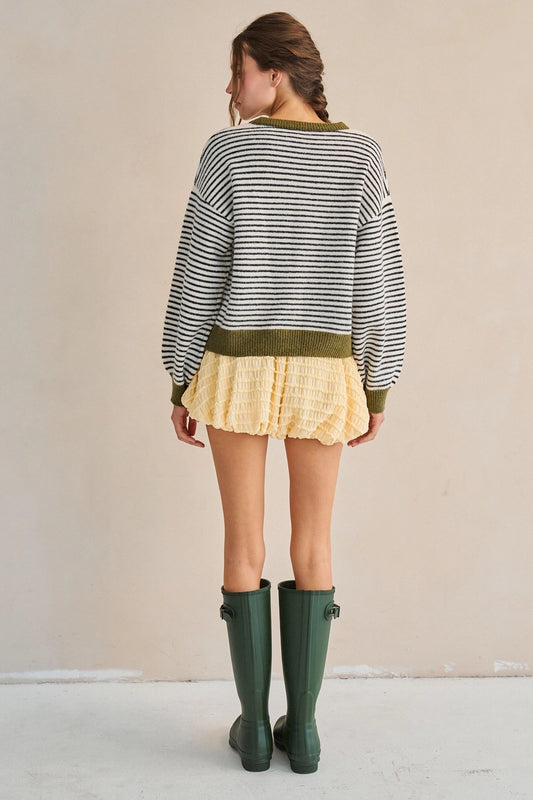 The Olive Stripe Sweater