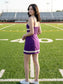 Contrast Trim Bodycon Mini Dress Purple
