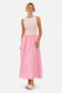 Sleeveless Mixed Media Midi Dress