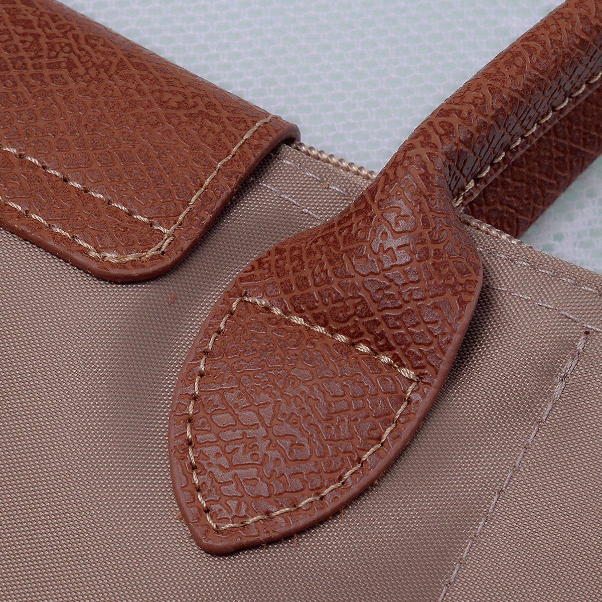 Dorian 16 inch Nylon Tote Bag: Taupe
