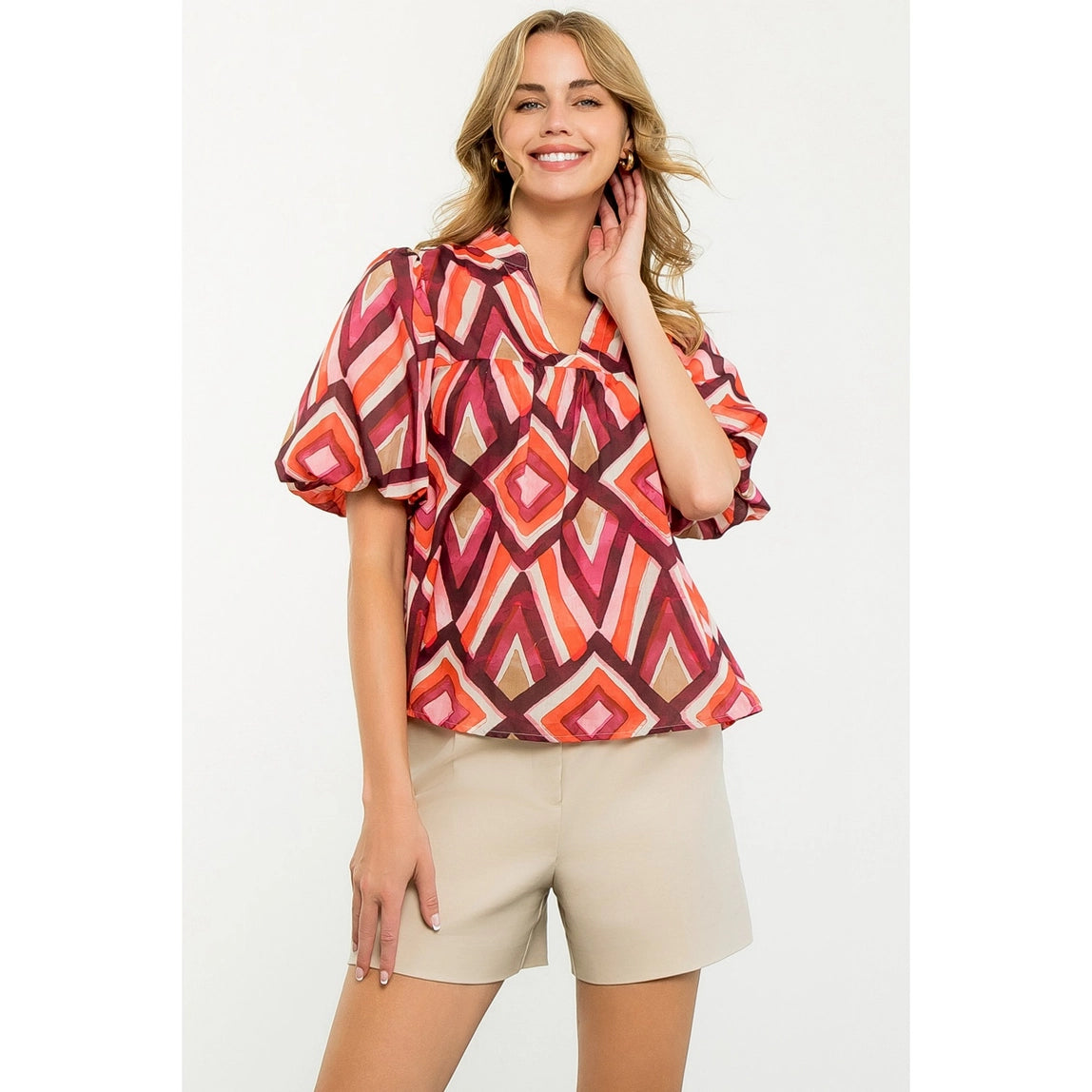 THML Abstract Print Top