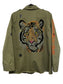 Clemson Tiger Face Army Green Jacket