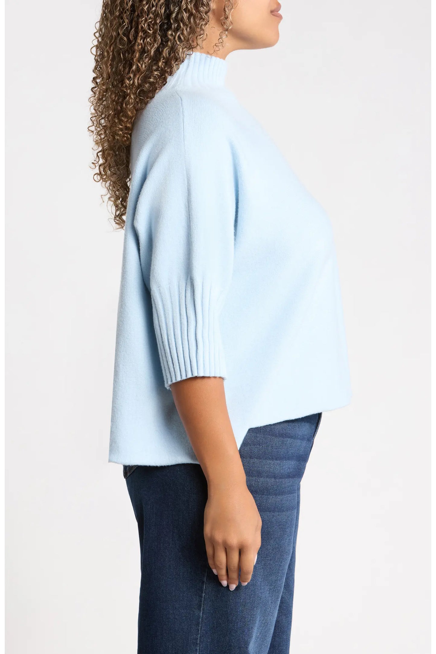 The Maple Turtleneck Sweater Sky Blue