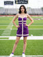 Contrast Trim Bodycon Mini Dress Purple