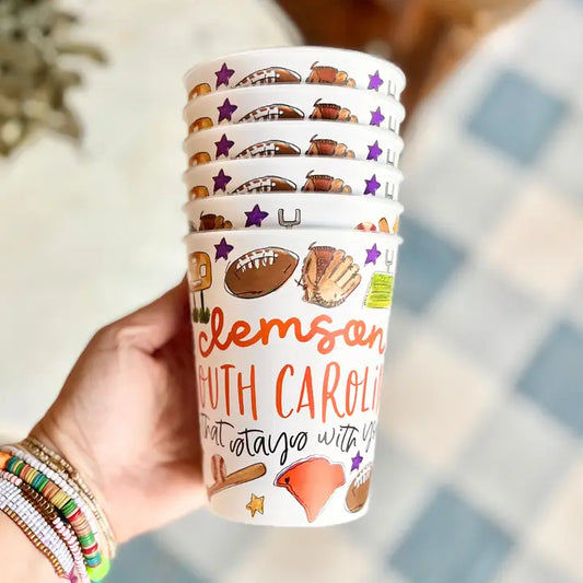 Clemson Plastic Reusable Stadium Cup
