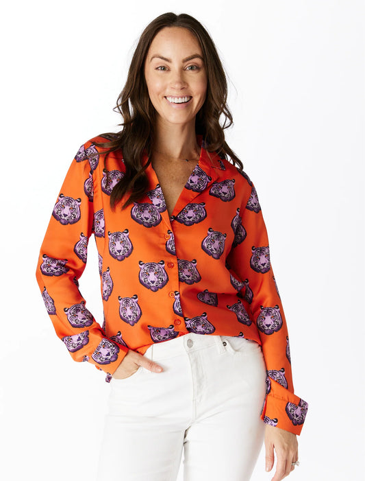 The Clemson Button Up Long Sleeve - SS