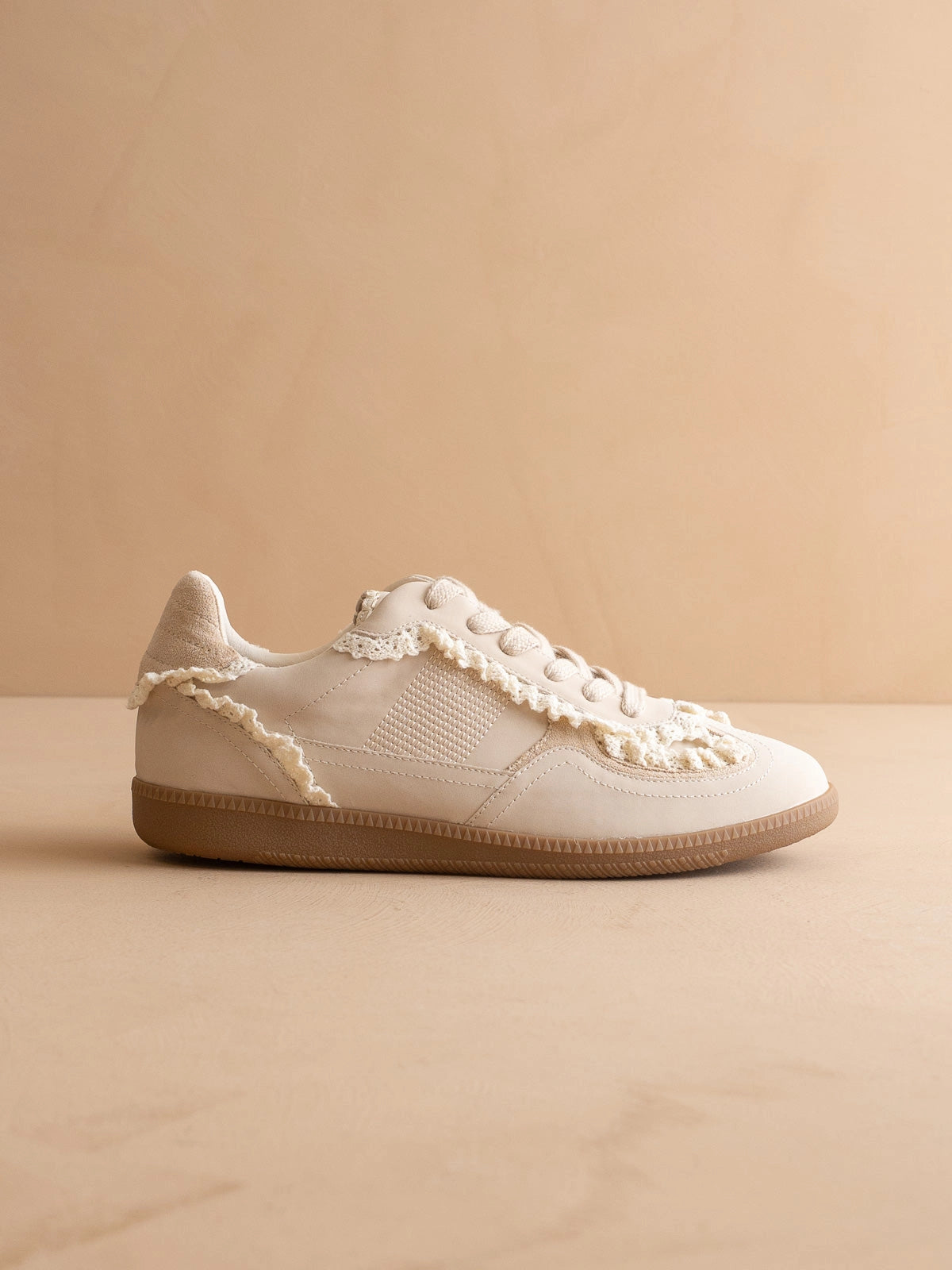 Lace Trimmed Retro Sneaker