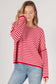 Striped T Body Sweater Red/Ivory
