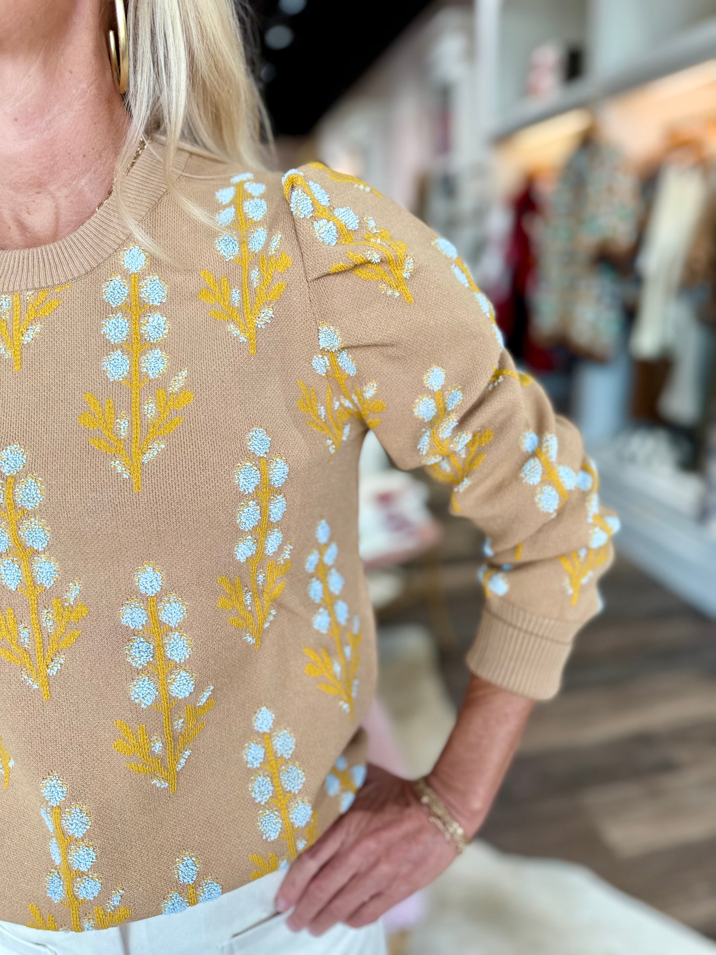 Emily McCarthy Julia Sweater Bluebonnet