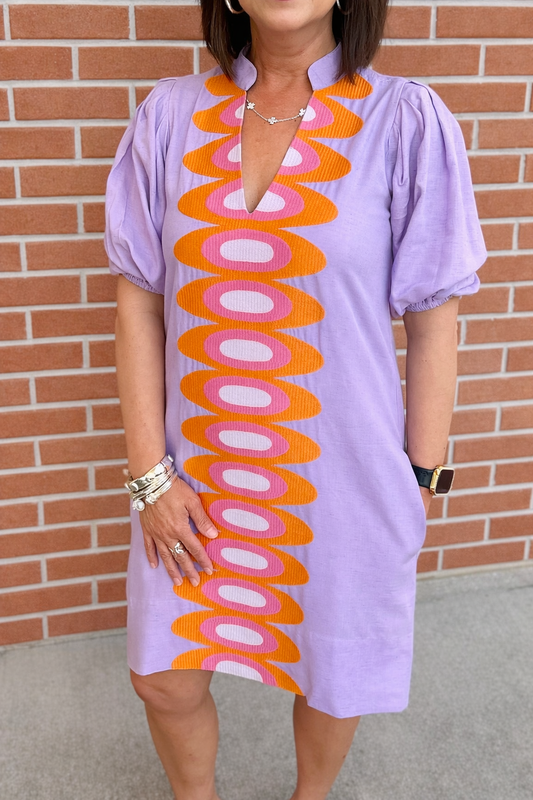 Emily McCarthy Hampton Mini Dress Lavender