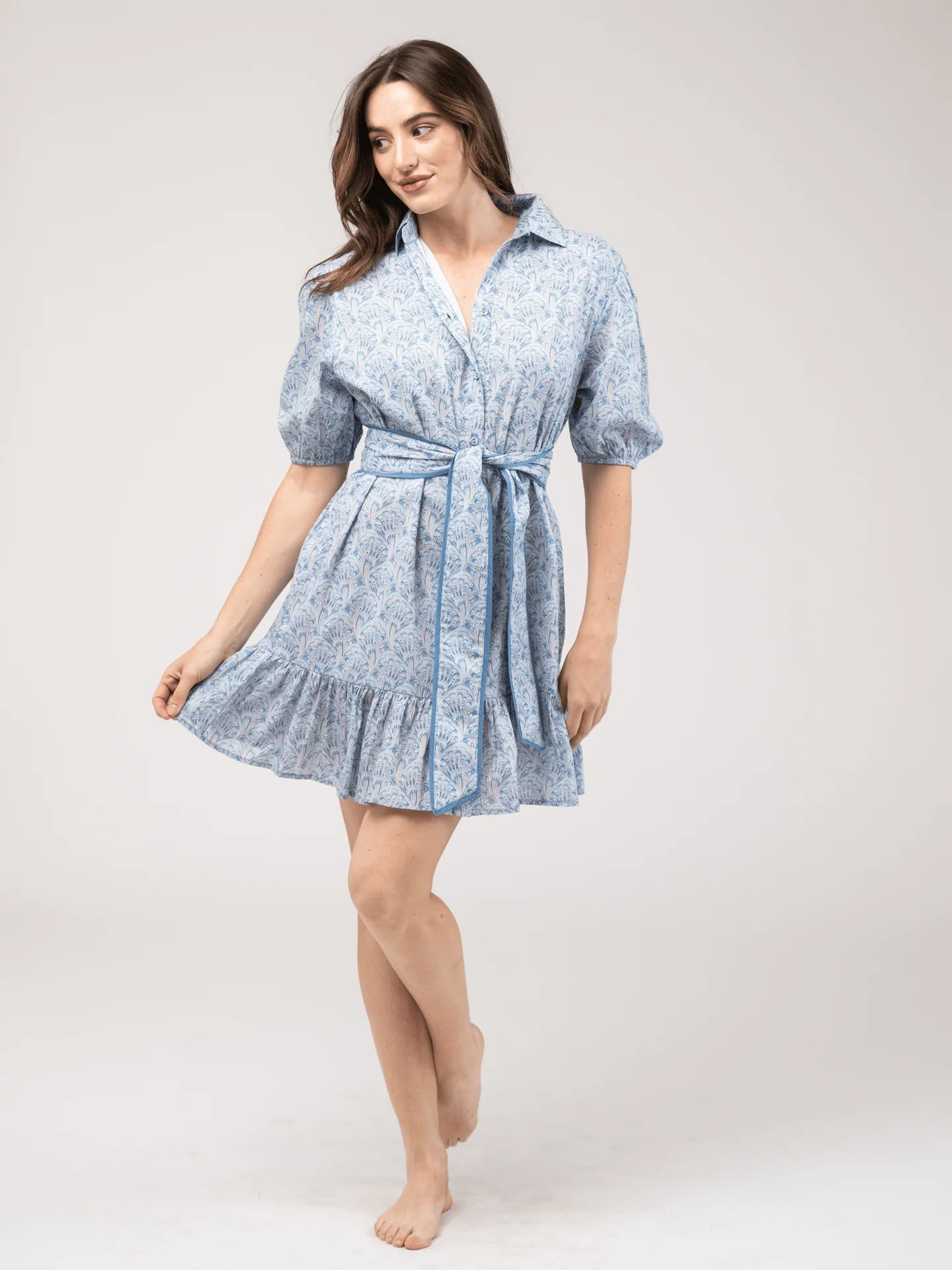 Beau and Ro Monica Dress Blue Swirl