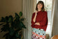 Briton Court Sophia Oversized One Size Sweater Mulberry Wine