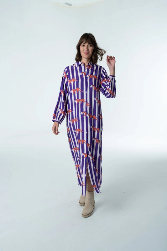Briton Court Sienna Dress Purple And Orange Tiger Gameday