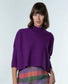Briton Court Sophia Oversized One Size Sweater Purple