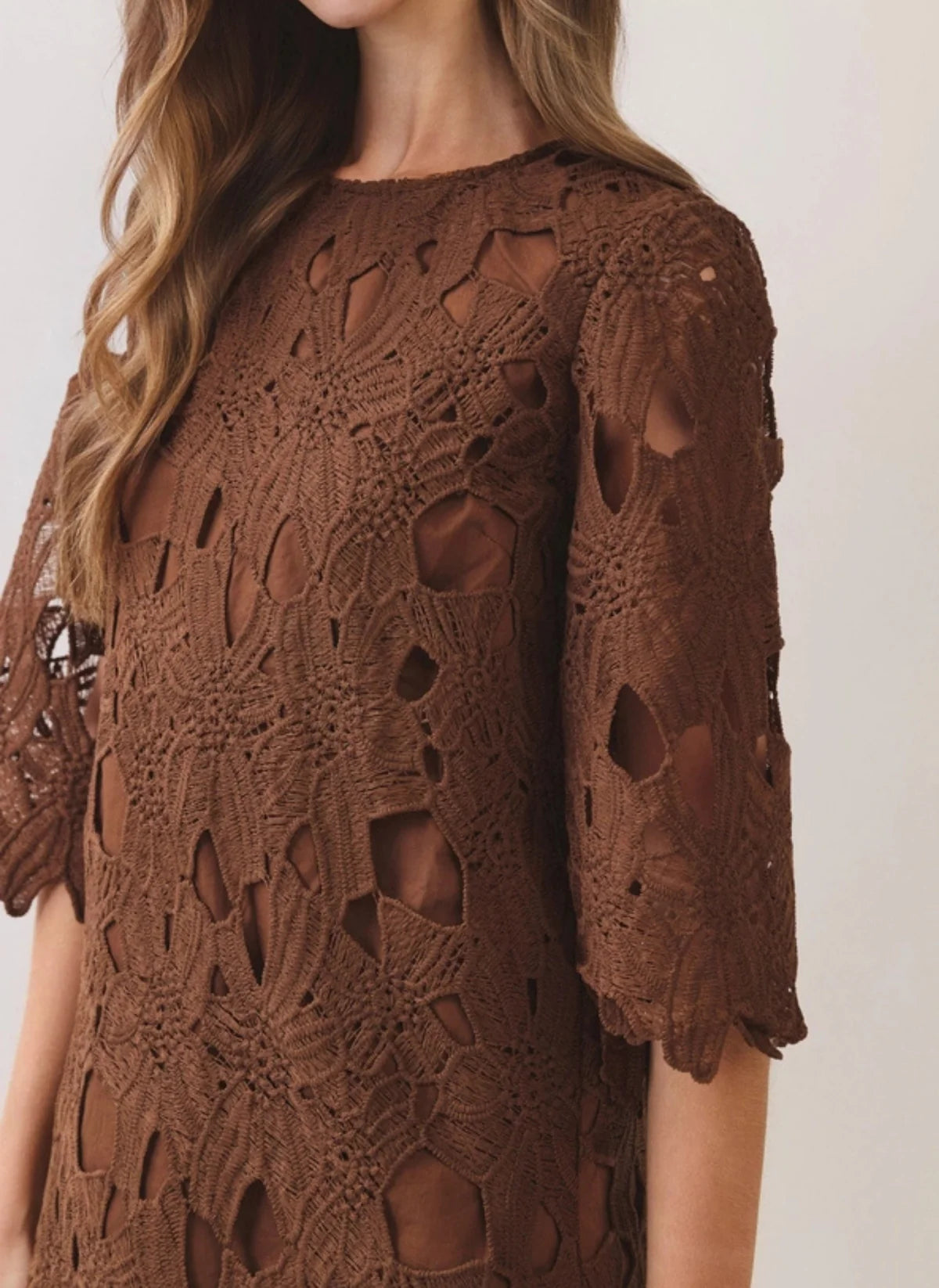 Brown Lace Dress