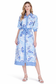 Jade Maxi Shirt Dress Lagoon Leaf