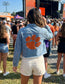 Clemson Paw Pearl Denim Jacket
