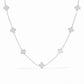 Julie Vos Malta Canterbury Delicate Station Necklace Silver