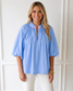 Caryn Lawn Camille Top Blue