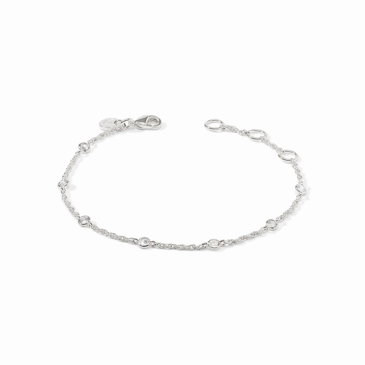 Julie Vos Celeste Delicate Station Bracelet Silver Cubic Zirconia