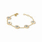 Julie Vos Colette Circle Delicate Bracelet Chalcedony Blue