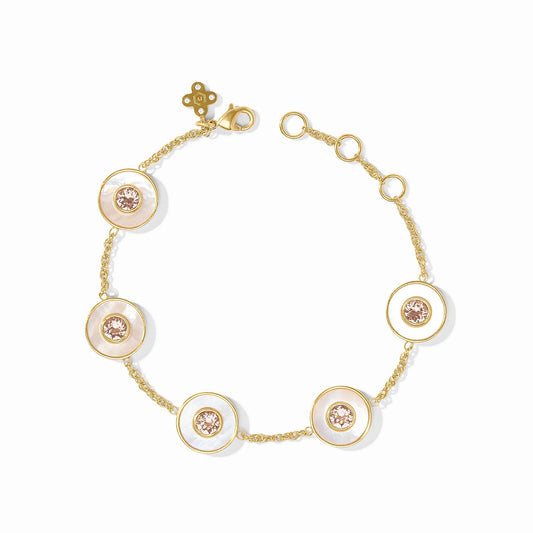 Julie Vos Colette Circle Delicate Bracelet Champagne