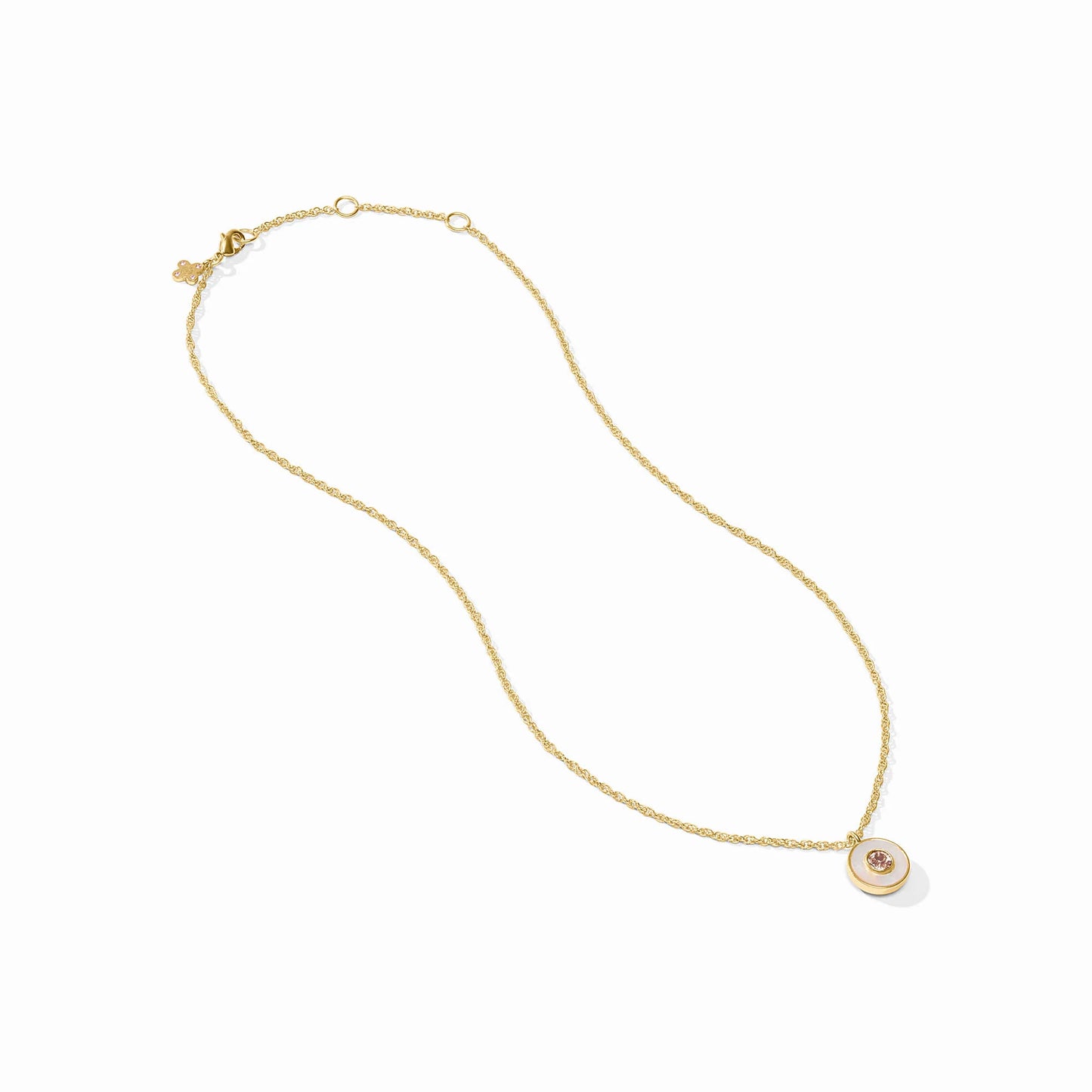 Julie Vos Colette Circle Delicate Necklace Champagne