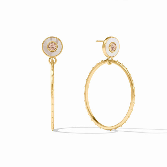 Julie Vos Colette Circle Earring Champagne
