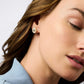 Julie Vos Colette Circle Stud Chalcedony Blue