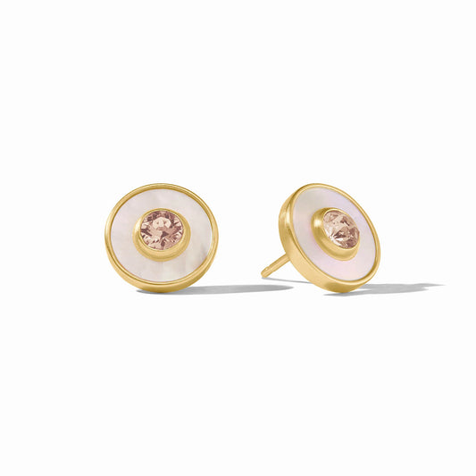 Julie Vos Colette Circle Stud Champagne