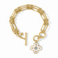 Julie Vos Colette Link Bracelet Chalcedony Blue