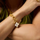 Julie Vos Colette Link Bracelet Chalcedony Blue