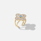 Julie Vos Colette Ring Chalcedony Blue