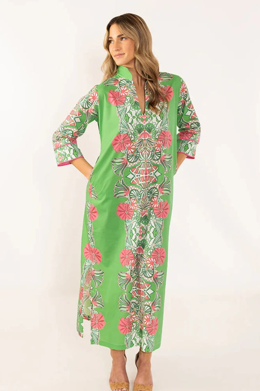 House of MBR Bouvier Long Dress Jade Garden
