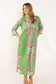 House of MBR Bouvier Long Dress Jade Garden