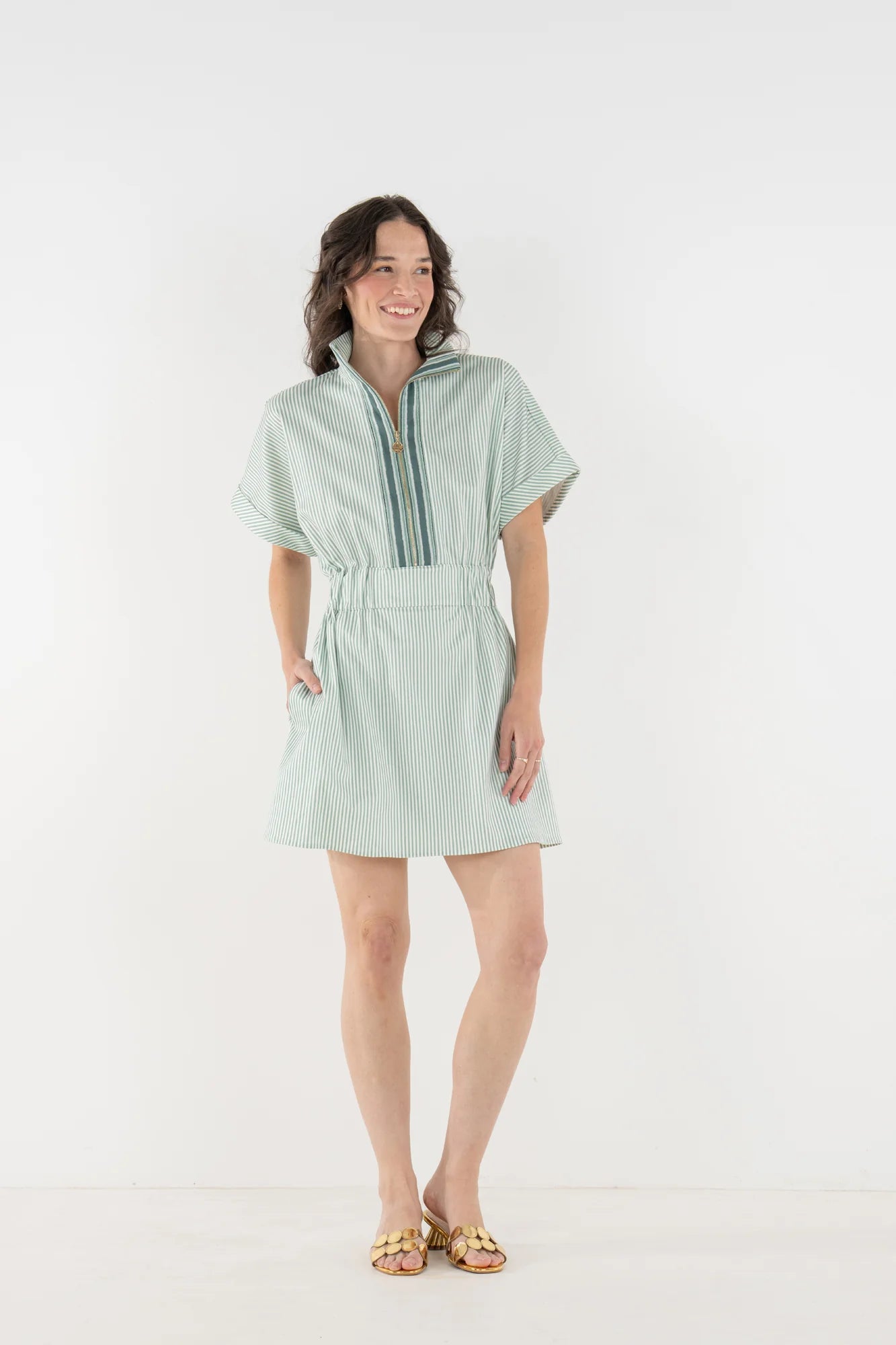 Emily McCarthy Pullover Dress Feldspar Stripe