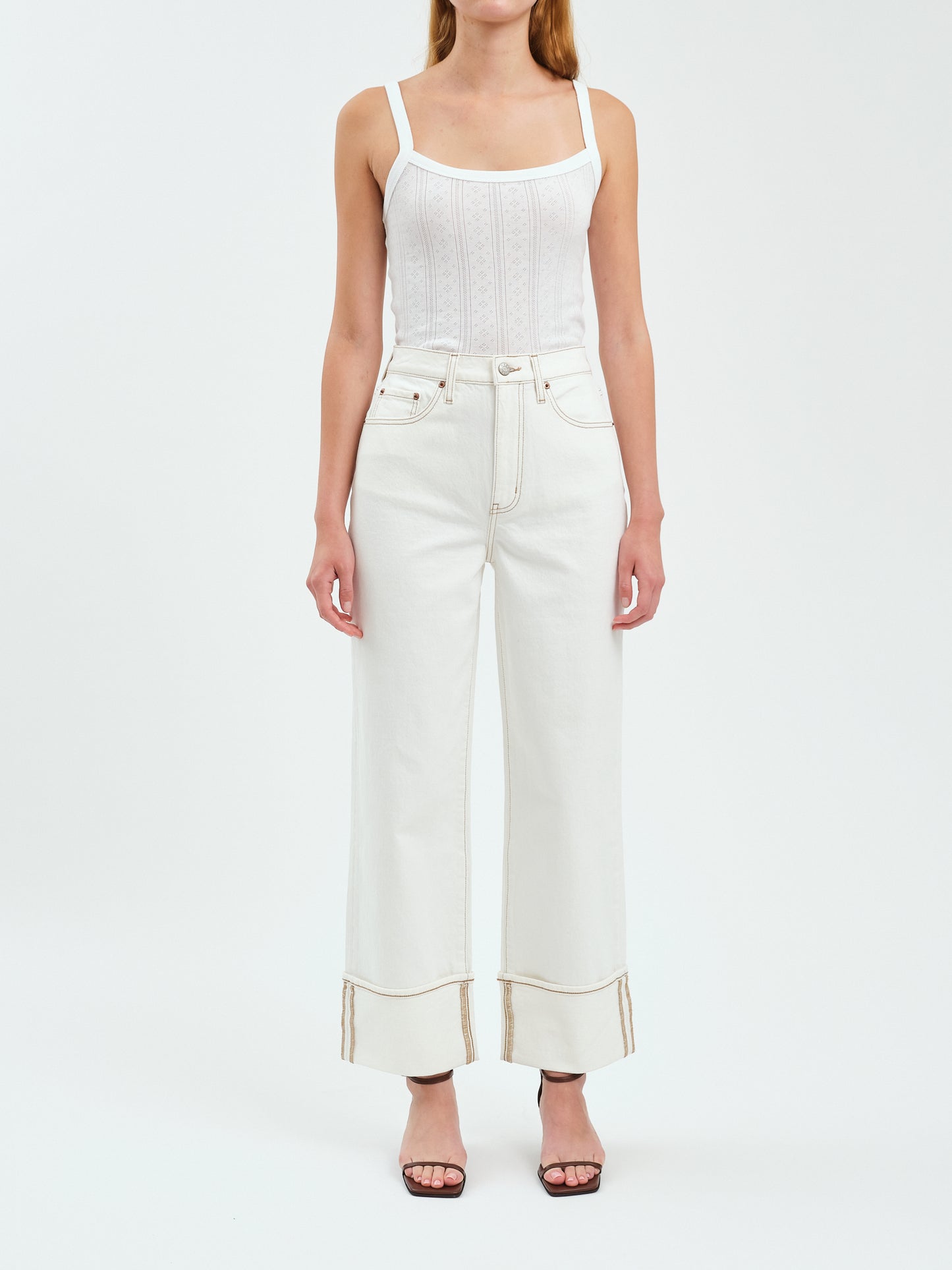 Daze Denim Eastside High Rise Loose Vanilla