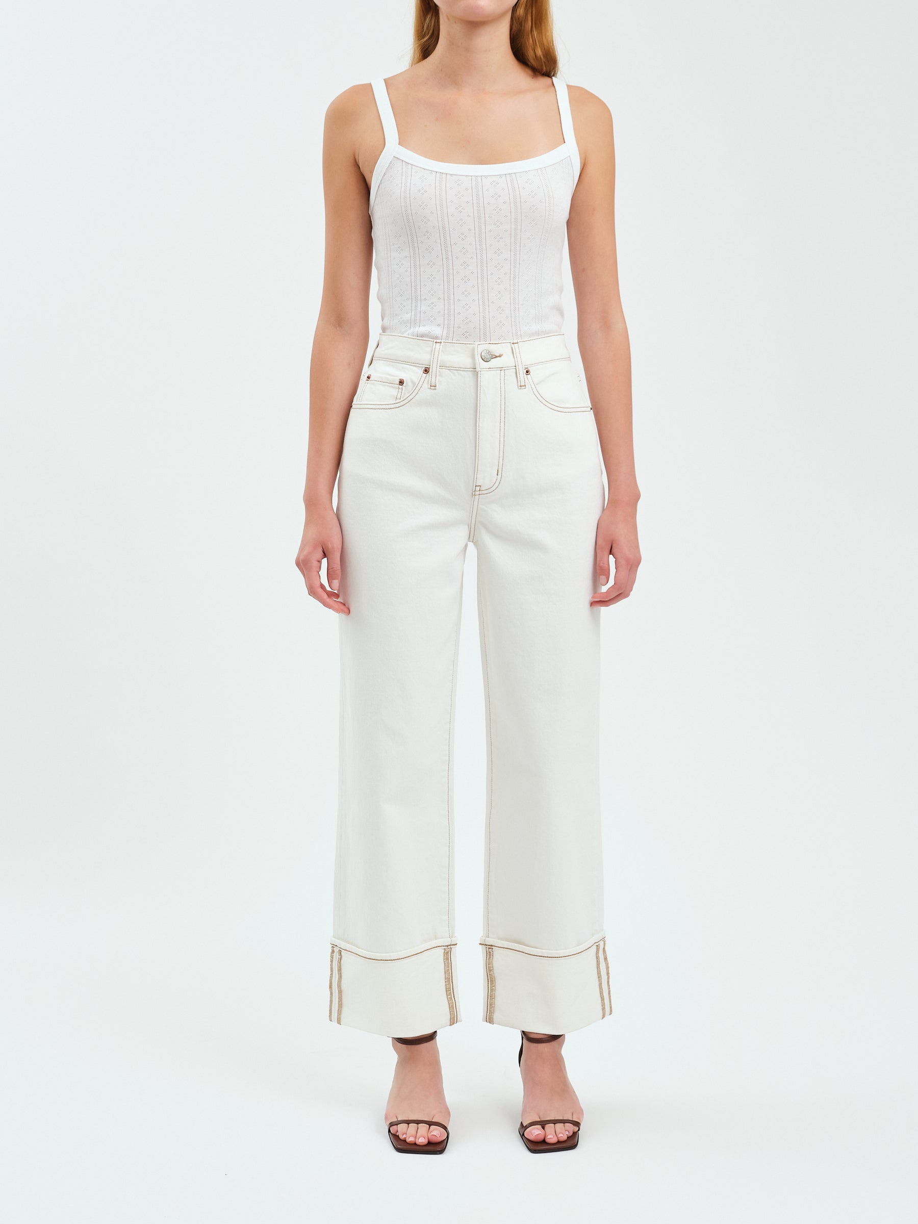 Daze Denim Eastside High Rise Loose Vanilla
