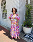 THML Puff Sleeve Pattern Tiered Dress