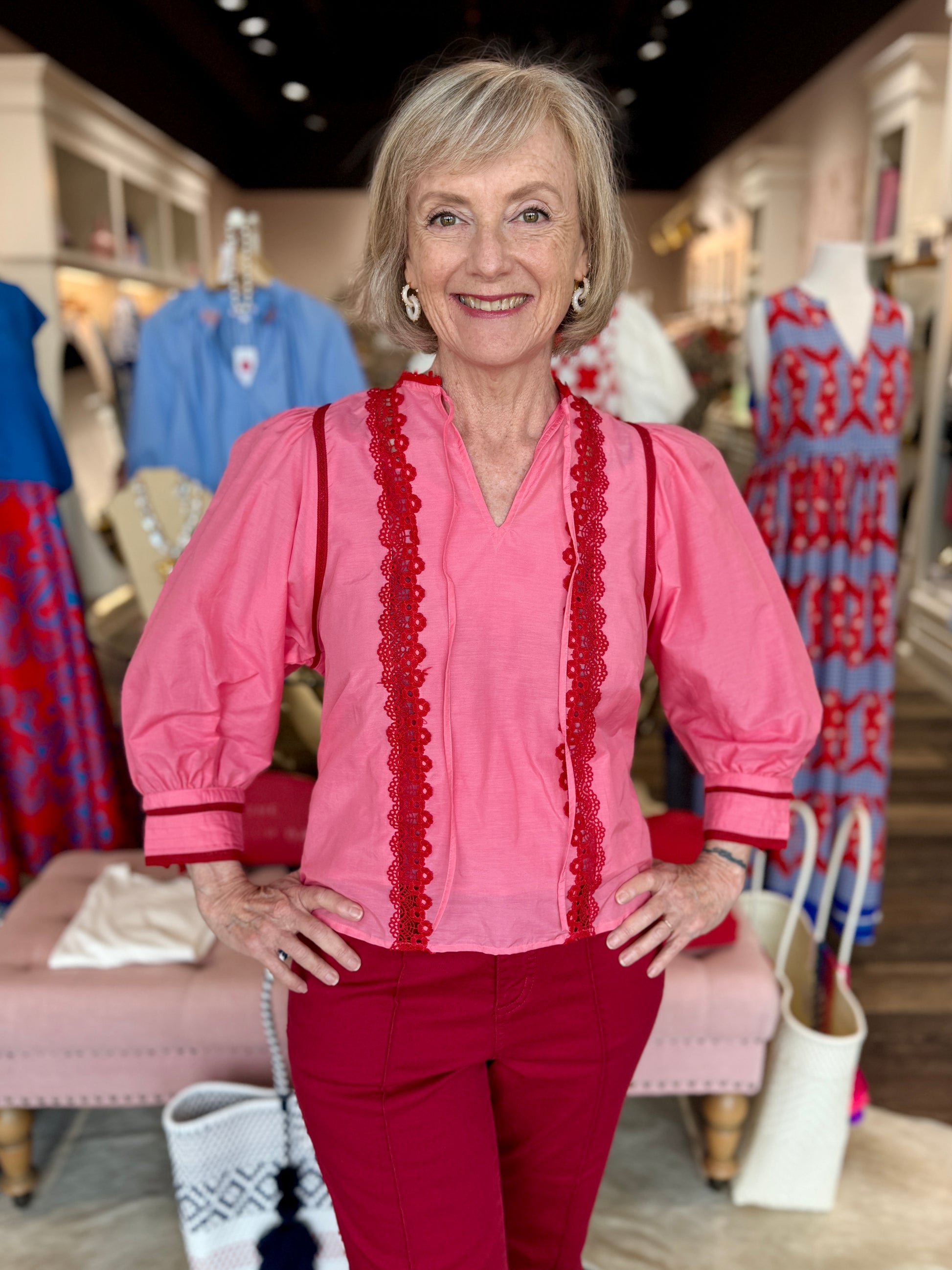 Emily Lovelock Anya Blouse Thrift Pink